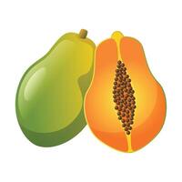 papaia frutta icona design. fresco frutta vettore