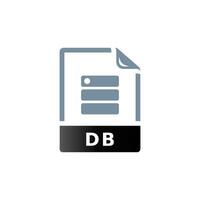 db file formato icona nel duo tono colore. estensione Banca dati interrogazioni vettore