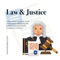 legge azienda sociale media inviare design o legge e giustizia modello design vettore