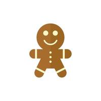 gingerman icona nel piatto colore stile. cibo merenda torta Zenzero pane Marrone vettore