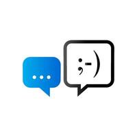 Chiacchierare cartello icona nel duo tono colore. comunicazione conversazione sociale media vettore