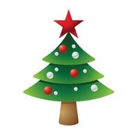 Natale albero icona nel colore. celebrazione stagione dicembre vettore