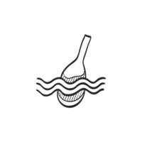 mano disegnato schizzo icona pesca galleggiante vettore