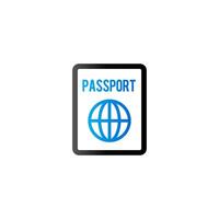 passaporto icona nel duo tono colore. nazionalità identità persone vettore