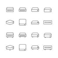 mini pc linea icona design illustrazione vettore