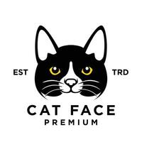 gatto viso testa logo icona design illustrazione vettore