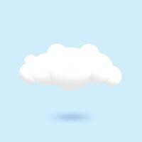 nube 3d morbido icona design illustrazione vettore