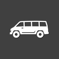 auto icona nel metallico grigio colore style.van consegna autobus vettore