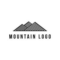 montagna schema logo design concetto vettore