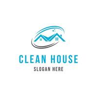 pulito Casa logo design concetto idea vettore