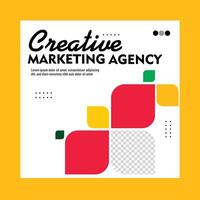 creativo marketing agenzia bandiera modello vettore