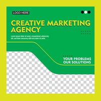 creativo marketing agenzia bandiera modello vettore