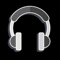 icona musica. relazionato per Podcast simbolo. lucido stile. semplice design modificabile. semplice illustrazione vettore