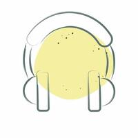 icona musica. relazionato per Podcast simbolo. colore individuare stile. semplice design modificabile. semplice illustrazione vettore