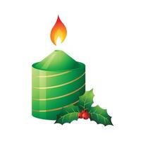 Natale candela icona nel colore. vacanza dicembre decorazione vettore
