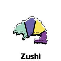 zushi carta geografica. vuoto vettore carta geografica di il nazione. frontiere di Giappone per il tuo infografica. vettore illustrazione. design modello