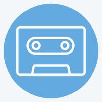 icona nastro. relazionato per Podcast simbolo. blu occhi stile. semplice design modificabile. semplice illustrazione vettore