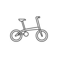 bicicletta icona nel magro schema stile vettore