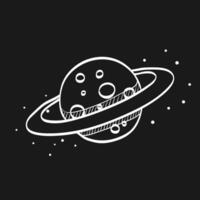 pianeta Saturno scarabocchio schizzo illustrazione vettore