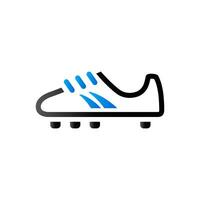 calcio scarpa icona nel duo tono colore. sport calcio piede protezione vettore