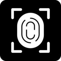impronta digitale vecto icona vettore
