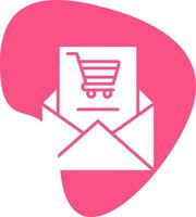 shopping e-mail vecto icona vettore