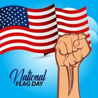 felice giorno della bandiera nazionale illustrazione vettoriale. giorno della bandiera nazionale vettore