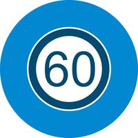 Icona di limite di velocità 60 vettore