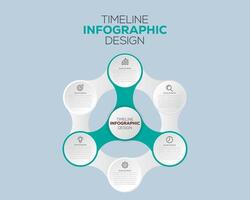 progettazione del modello di infografica timeline vettore