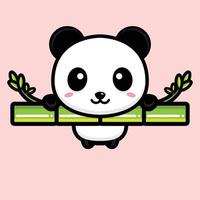 simpatico disegno vettoriale mascotte panda