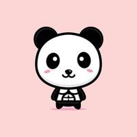 simpatico disegno vettoriale mascotte panda