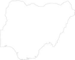 Nigeria schema carta geografica vettore