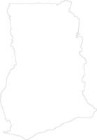 Ghana schema carta geografica vettore