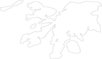 argyll e bute unito regno schema carta geografica vettore