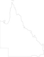 Queensland Australia schema carta geografica vettore