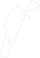 sud-est Botswana schema carta geografica vettore