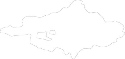 szabolcs-szatmar-bereg Ungheria schema carta geografica vettore