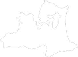 aomori Giappone schema carta geografica vettore