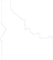 Idaho unito stati di America schema carta geografica vettore