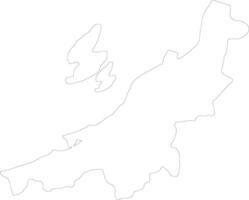 niigata Giappone schema carta geografica vettore