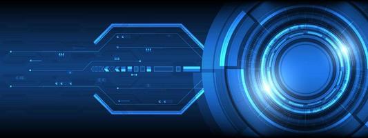 sfondo digitale del cerchio di sovrapposizione astratto, tecnologia delle lenti intelligenti, circuito stampato, accelerazione della freccia vettore