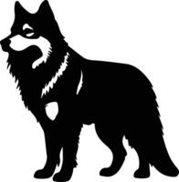 alaskan malamute silhouette vettore