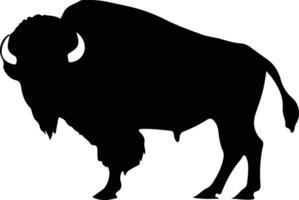 americanbison nero silhouette vettore