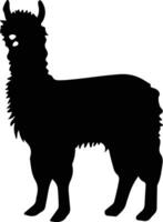 alpaca nero silhouette vettore