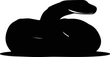 anaconda nero silhouette vettore