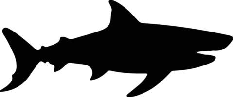 squalo elefante nero silhouette vettore