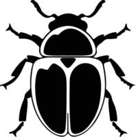scarafaggio nero silhouette vettore