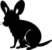 bilby nero silhouette vettore