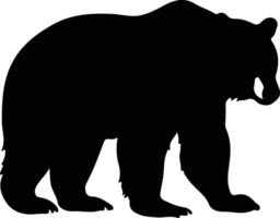 orso nero nero silhouette vettore