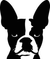 boston terrier silhouette vettore